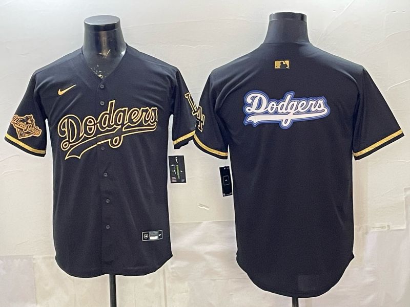 2026 Men Nike Los Angeles Dodgers Blank black gold Game MLB Jersey 0016